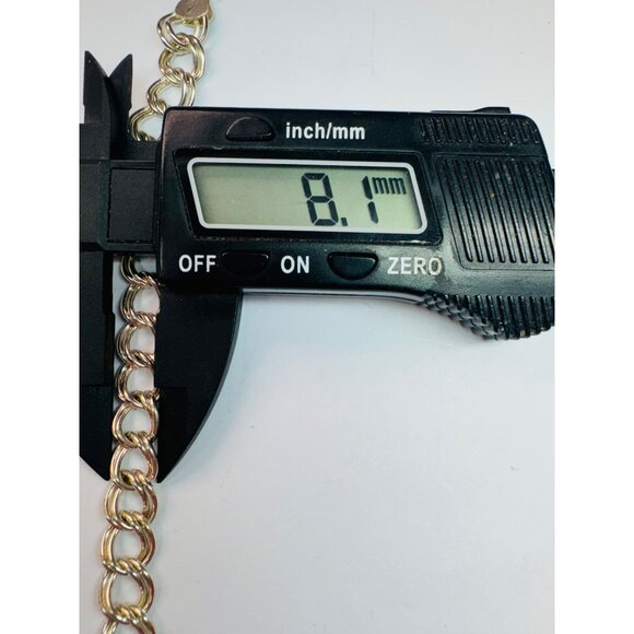 Estate Sterling Silver 925 Double Link Charm Bracelet 6.5” 8.1mm 14.4g AZ Marked - Picture 5 of 9